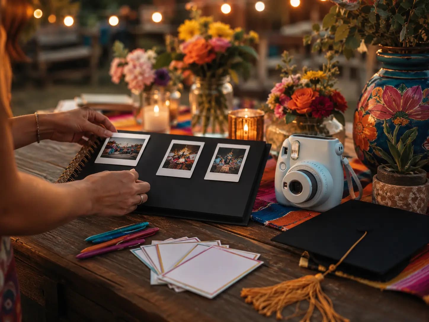 Keepsake polaroid table